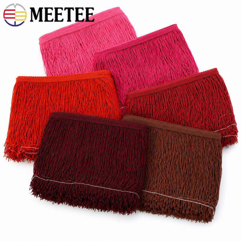 Fringe Ribbon Sewing - ริบบิ้นตกแต่งขอบยาว 10-30 ซม. สำหรับกระเป๋า ชุดการแสดงบนเวที กระโปรง