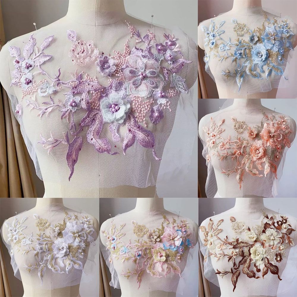 Applique Patch Flower - แพทช์ปักเลื่อมสีสันสวยงาม แต่งลายดอกไม้ 3 มิติ สำหรับงาน DIY
