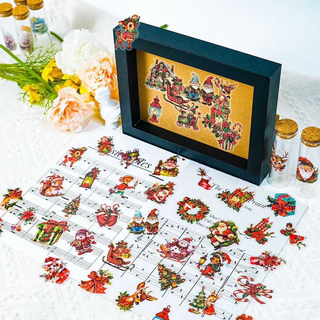 สติกเกอร์ PET ลายซานตาคลอส 50  - Christmas Craft Embellishment บทวิจารณ์และราคา