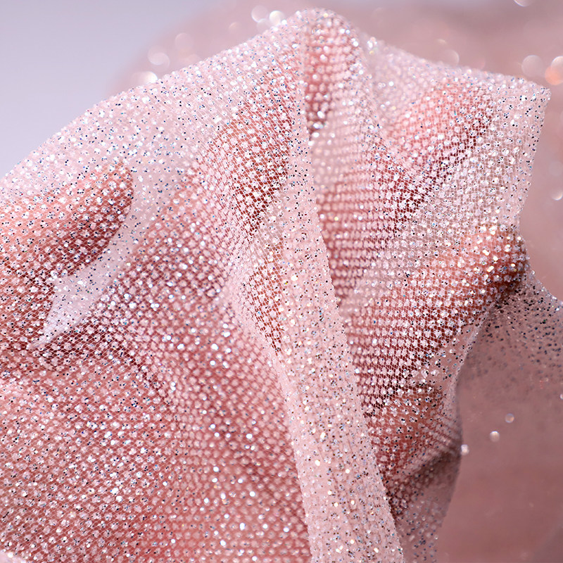 ผ้าตาข่ายกลิตเตอร์เงางาม ขนาด  - Crystal Mesh Fabric บทวิจารณ์และราคา
