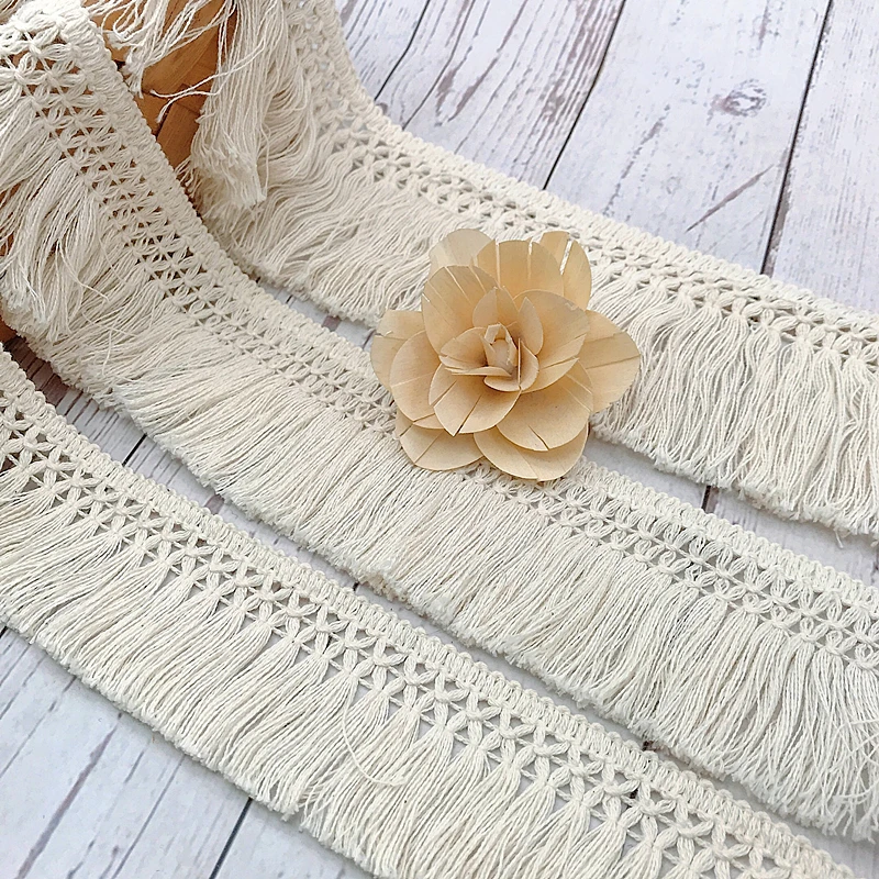 ริบบิ้นผ้าฝ้ายแต่งขอบพู่ห้อยสี - Fringe Ribbon Sewing บทวิจารณ์และราคา